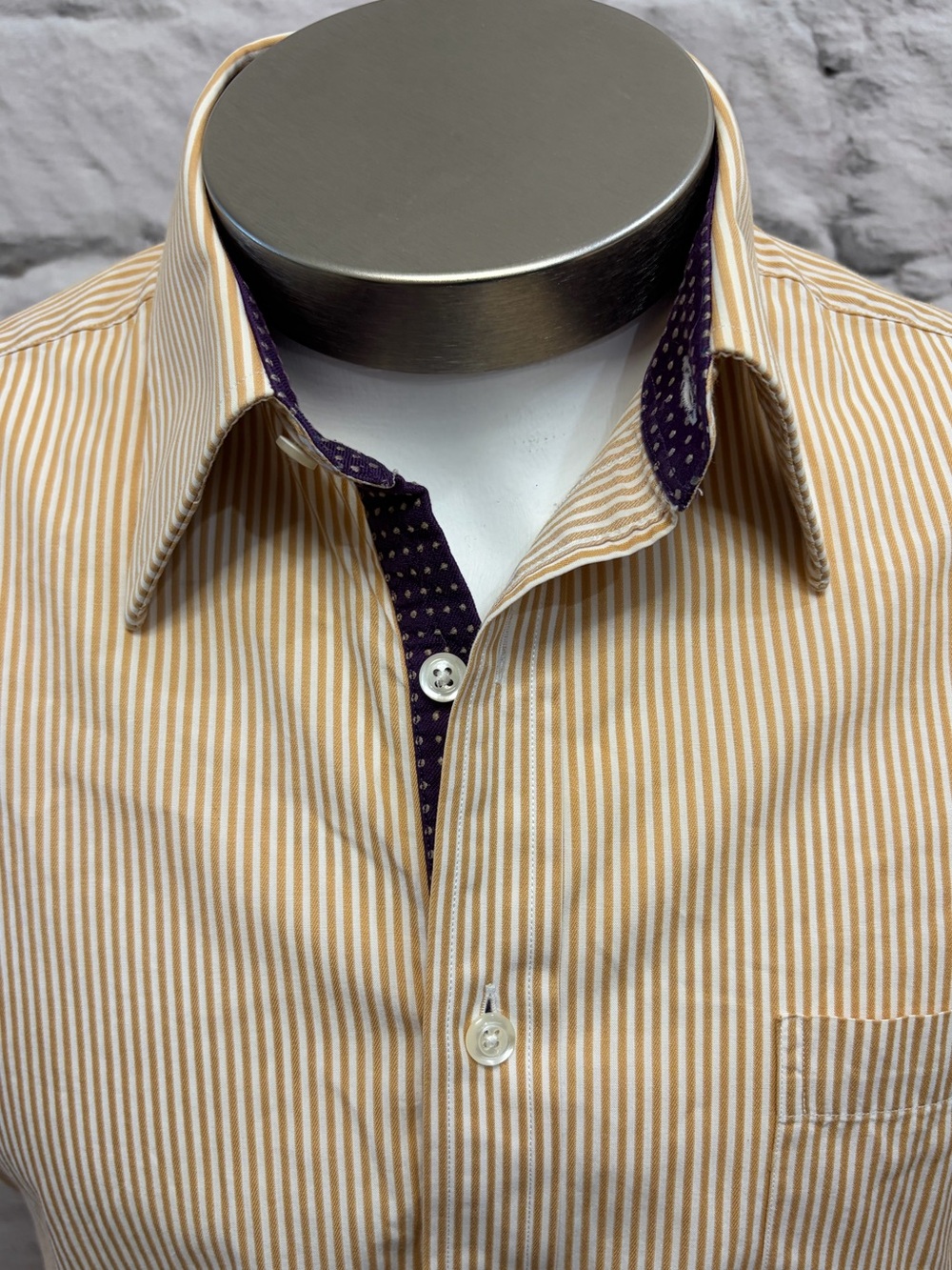 Paul Fredrick Shirt Imperial 100’s Two Pky Cotton Dobby 100% Cotton Trim Fit